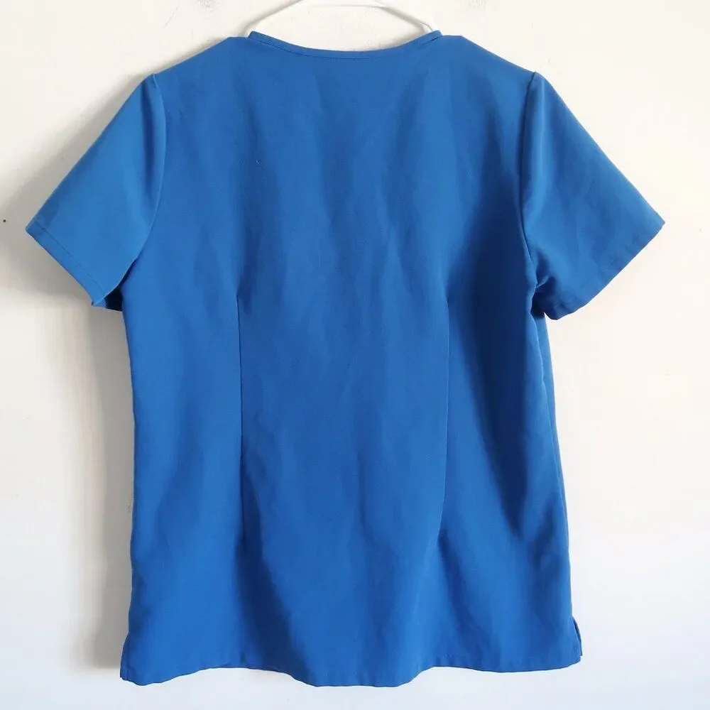 FIGS Blue V-Neck Scrub Top - Size Small - Picture 4 of 8